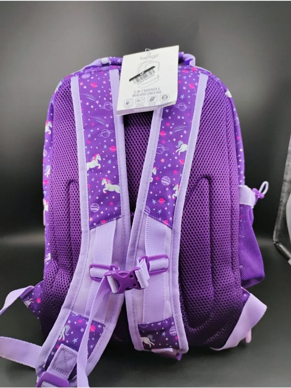 Bentgo Kids 2-In-1 Backpack & Insulated Lunch Bag Unicorn Print